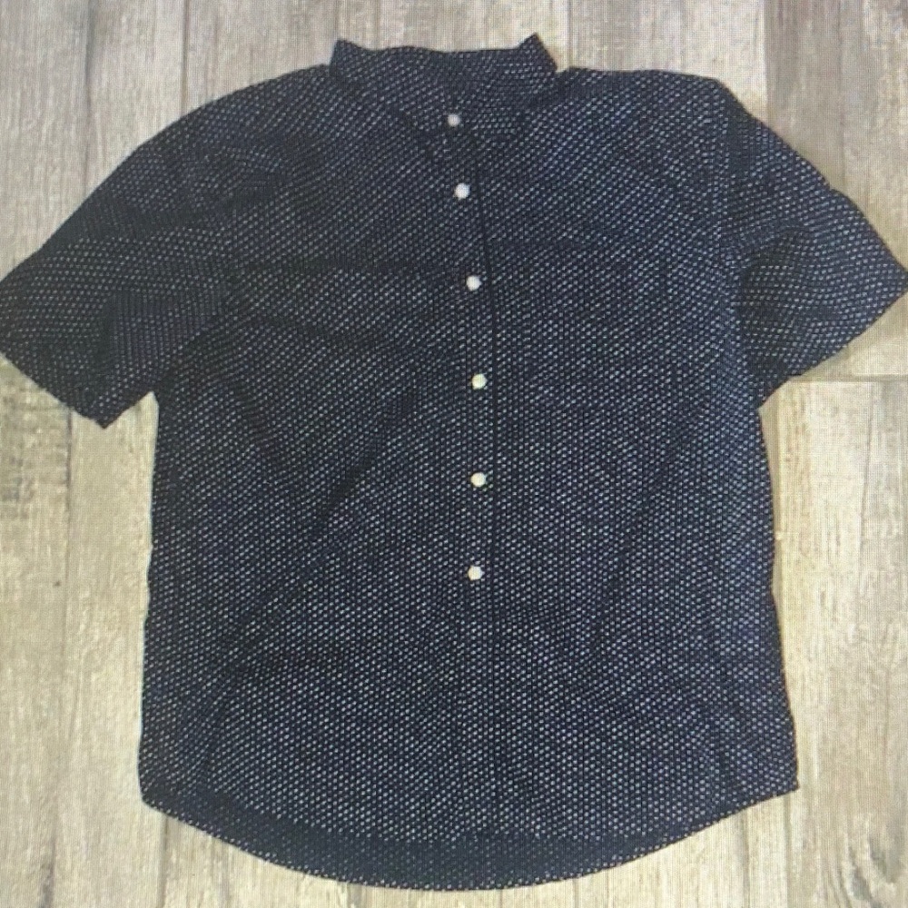 Men's Navy Blue Polka Dot Shirt